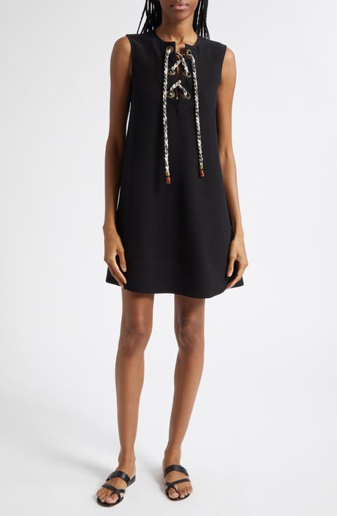 Rhoslyn Lace-Up Cady Minidress
