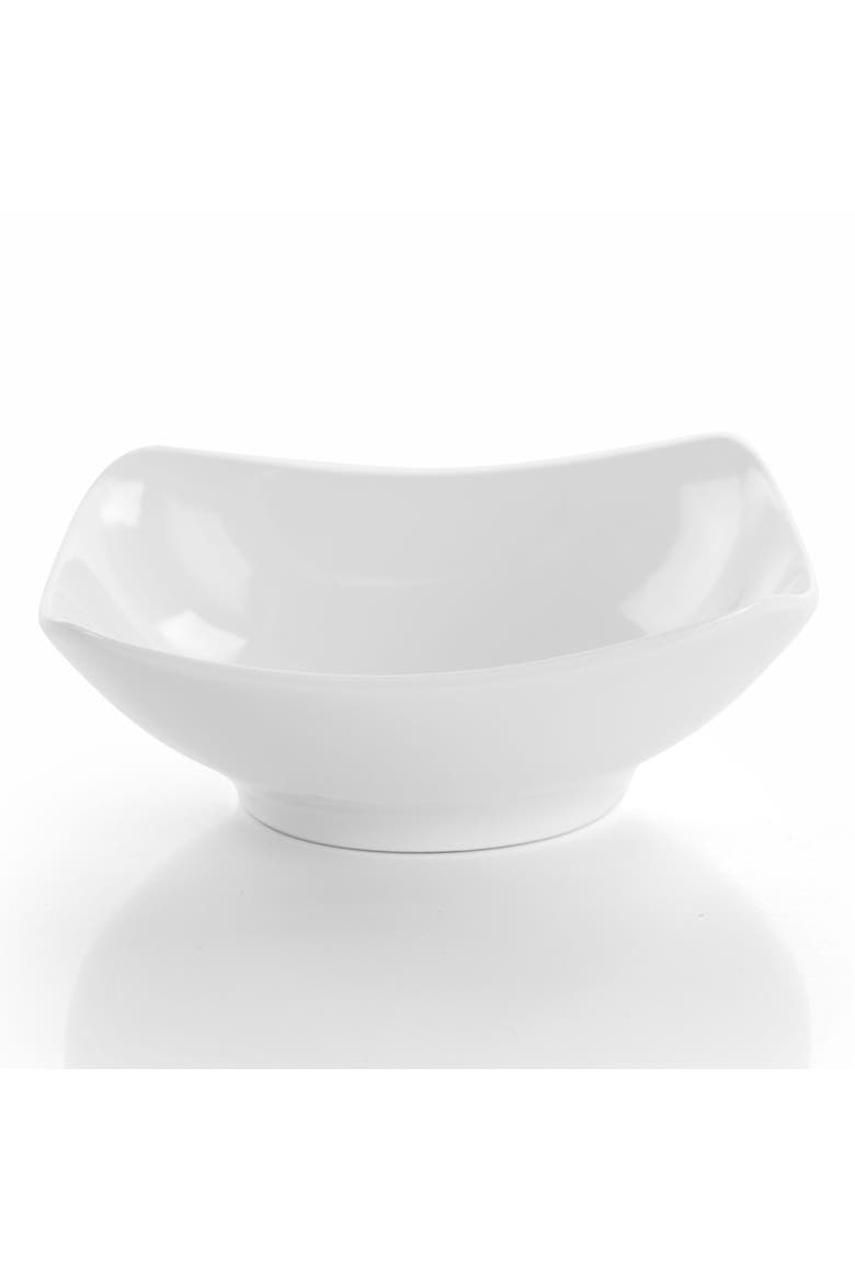 Newman 18 Piece Square Porcelain Dinnerware Set, Alternate, color, White
