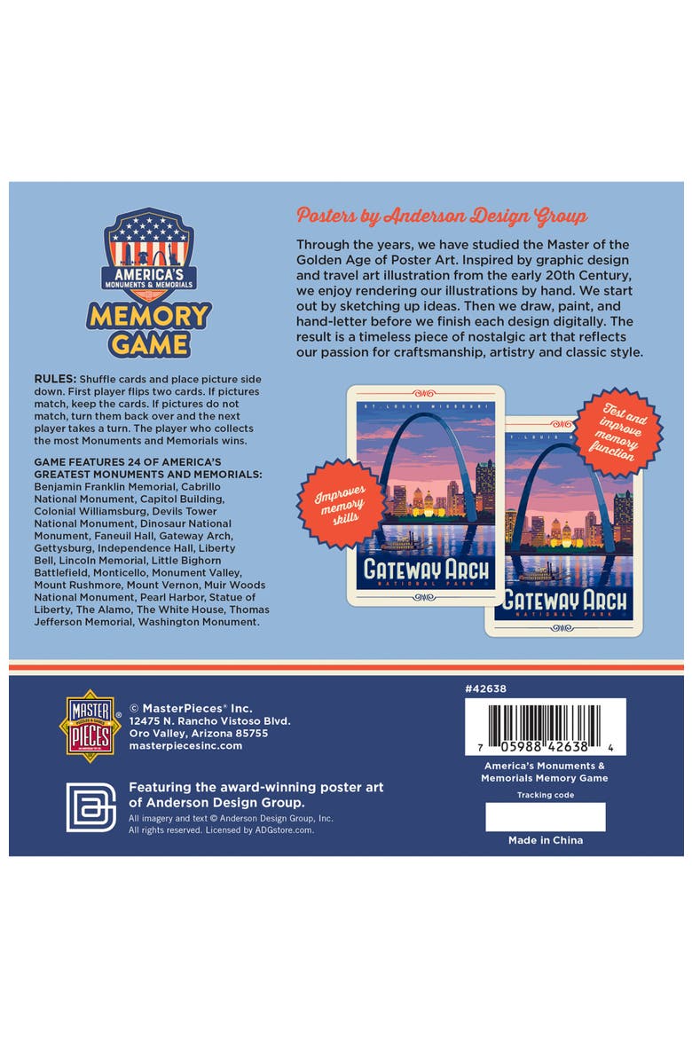 Monuments & Memorials Memory Game, Alternate, color, Multicolor