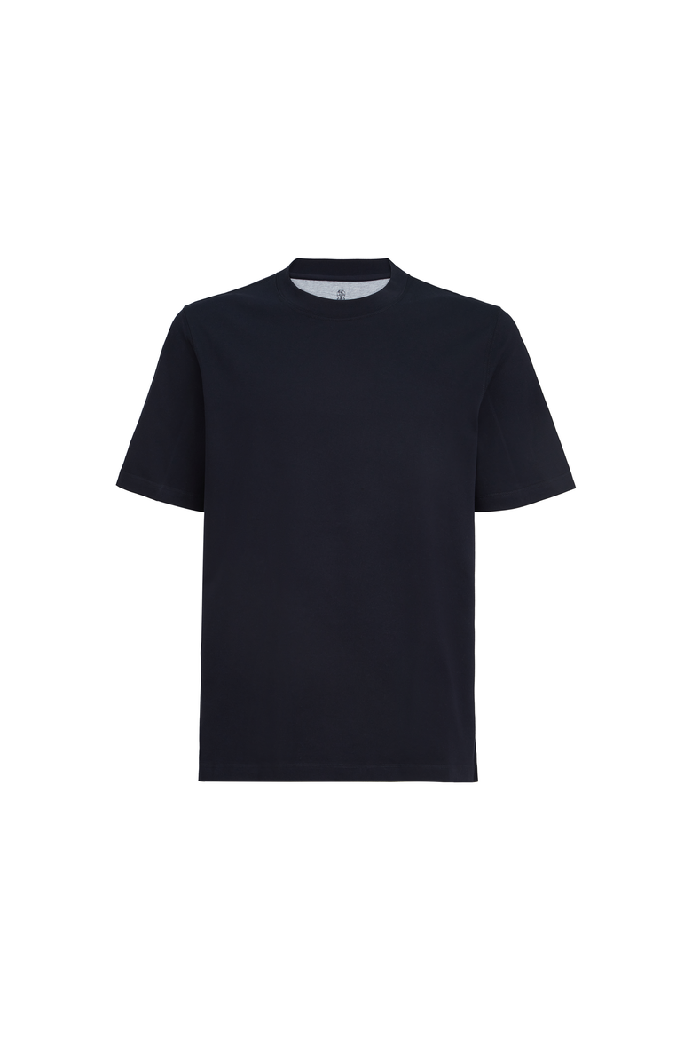 Cotton jersey crew neck T-shirt, Alternate, color, Navy Blue