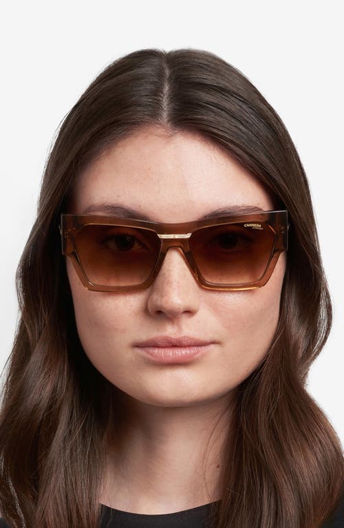 Carrera Eyewear Victory 57mm Gradient Rectangular Sunglasses In Brown