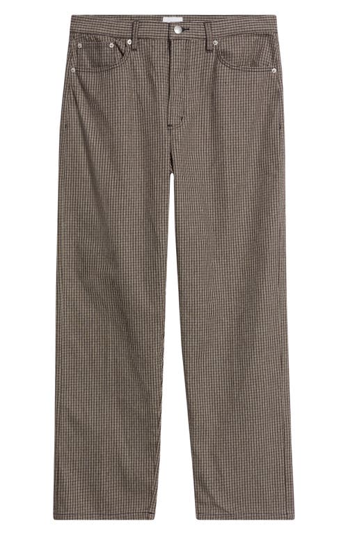 Obey Classic Baggy Plaid Jeans In Neutral