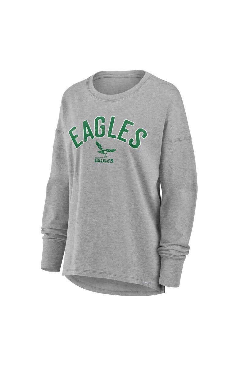 FANATICS Women's Fanatics Heather Gray Philadelphia Eagles Hometown Legacy Long Sleeve T-Shirt, Alternate, color, Heather Gray