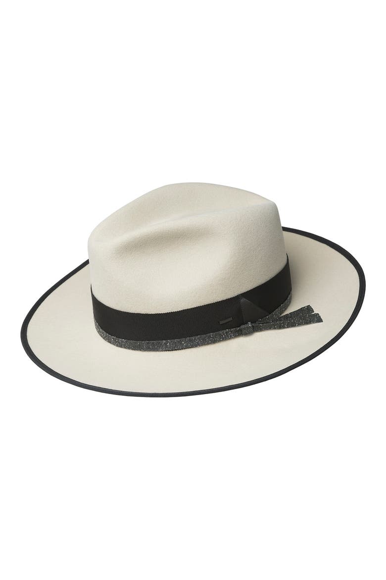 Clorindon Wool Felt Fedora, Main, color, UNBLEACHED