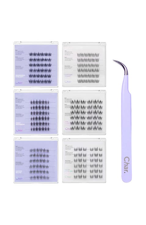 Dreaming Bunny Collection and Pixie Paw Collection Pre-Glued Reusable Lashes with Curved Tweezer
