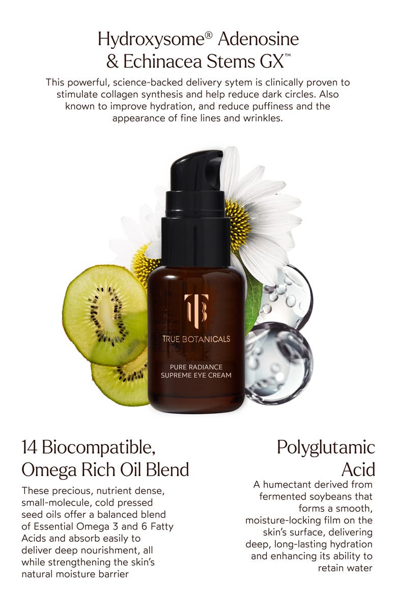 True Botanicals Pure Radiance Supreme Eye Cream, Alternate, color,