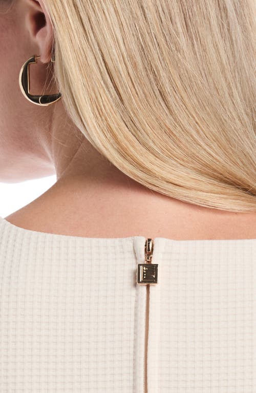 Laundry By Shelli Segal Waffle Knit Bustier Top In Neutral