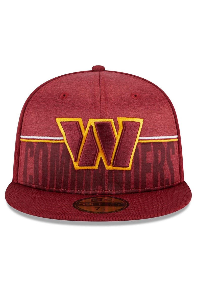 Men's New Era Burgundy Washington Commanders 2023 NFL Training Camp 59FIFTY Fitted Hat, Alternate, color, Burgundy