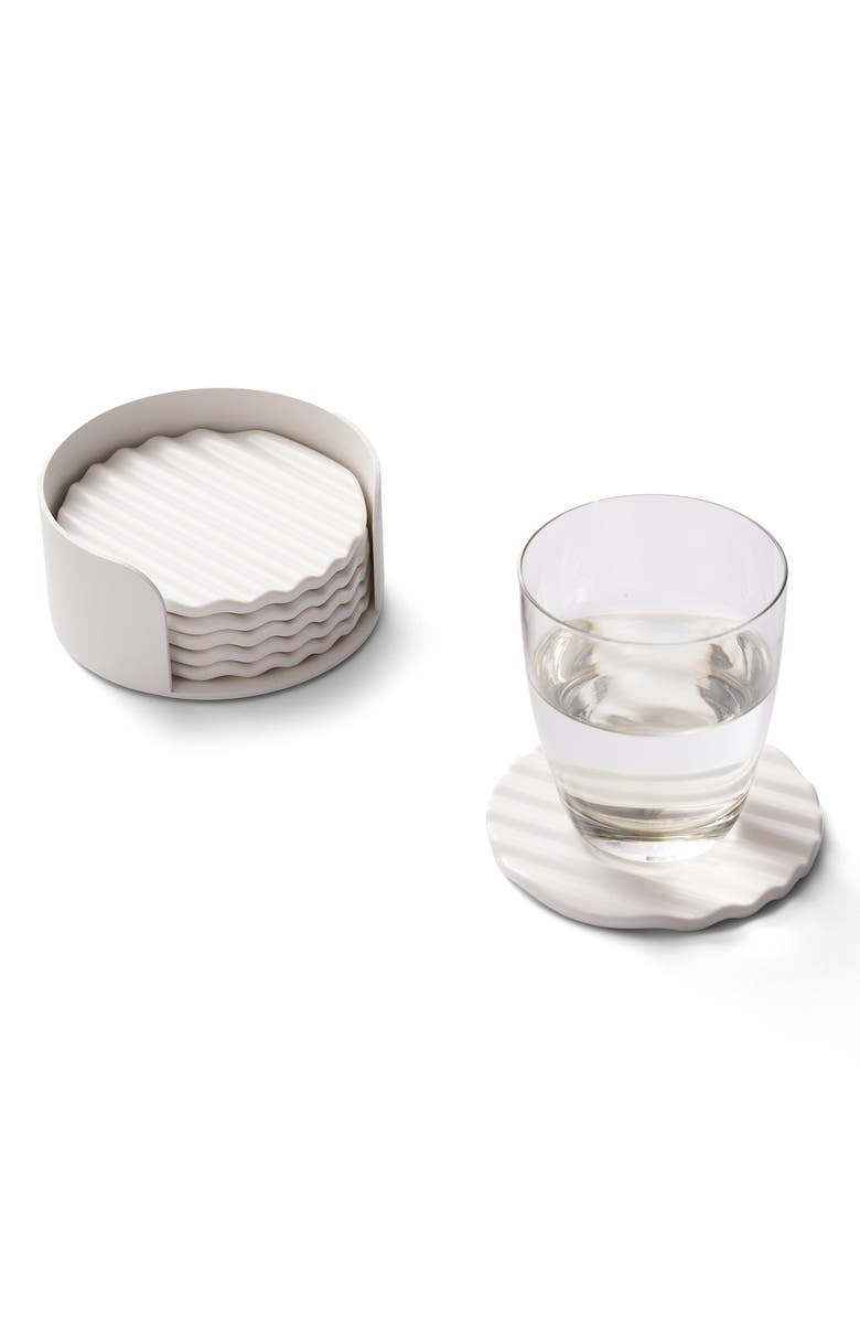 Apto Wave Set of 6 Coasters, Alternate, color, 