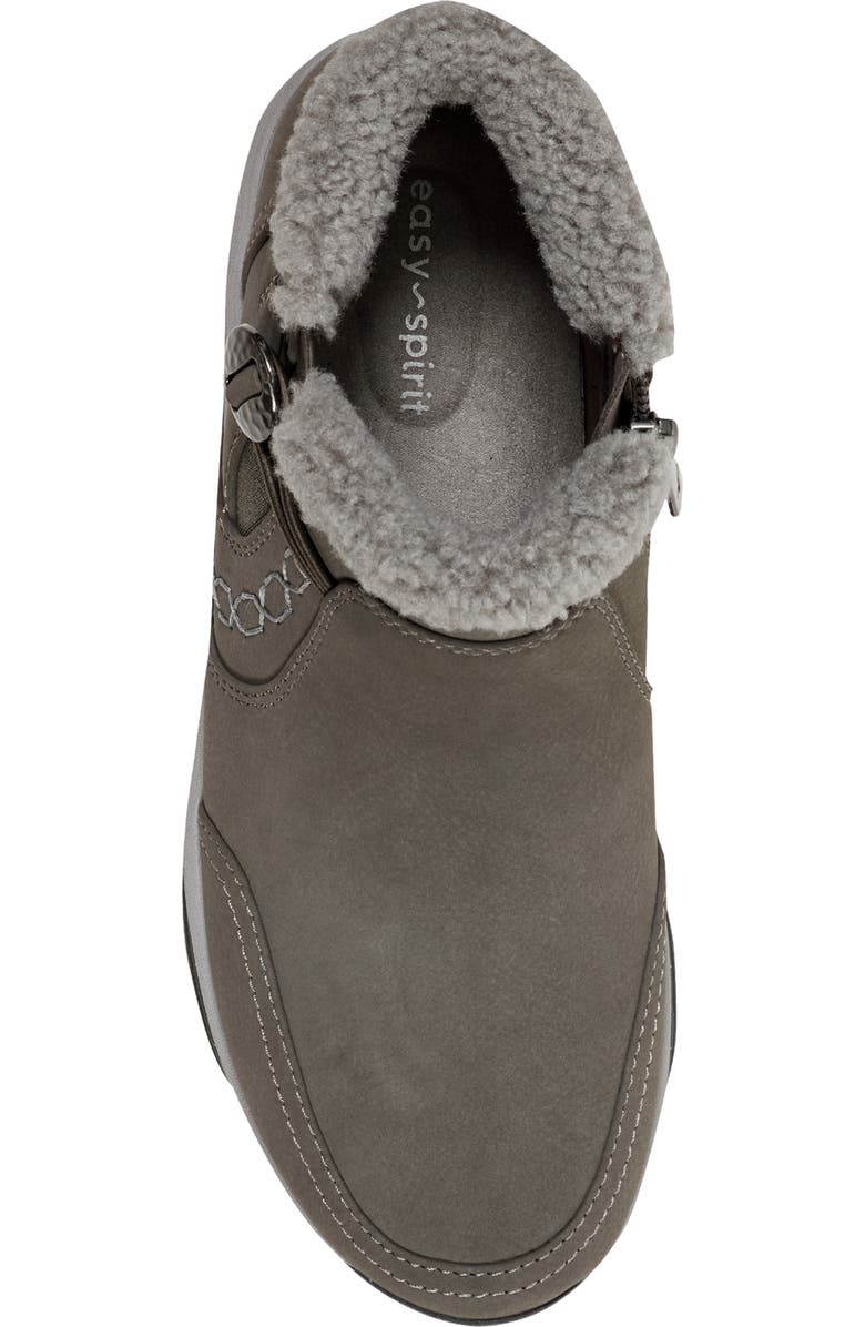 Easy Spirit Erique Water Repellent Faux Shearling Lined Bootie, Alternate, color, Dark Grey