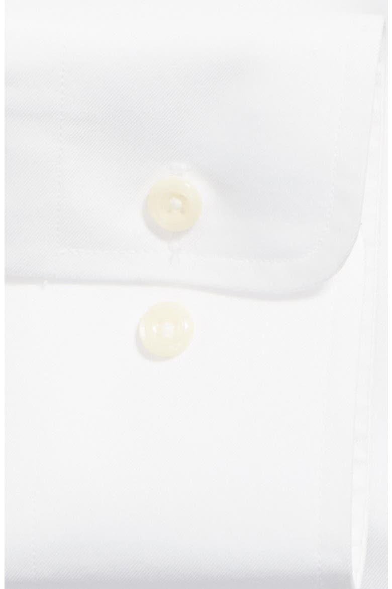Trim Fit Superfine Twill Dress Shirt, Alternate, color, WHITE