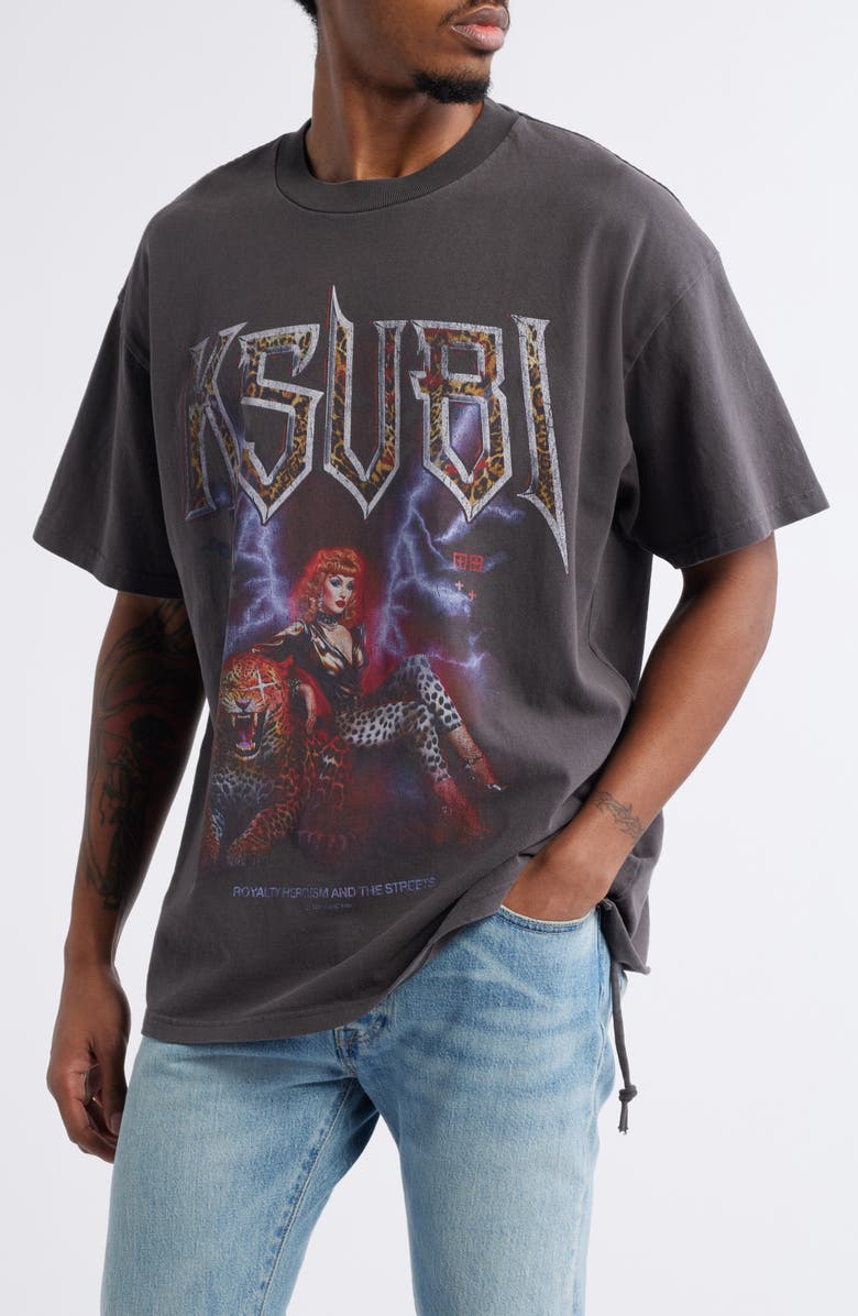 Ksubi Kingdom Ekcess Cotton Graphic T-Shirt, Main, color, 