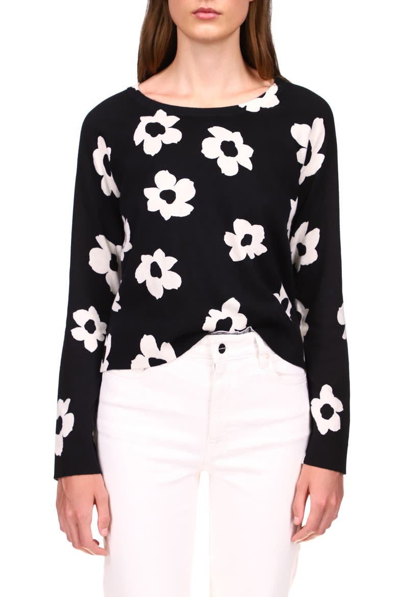 All Day Long Sweater, Main, color, FLOWER POP