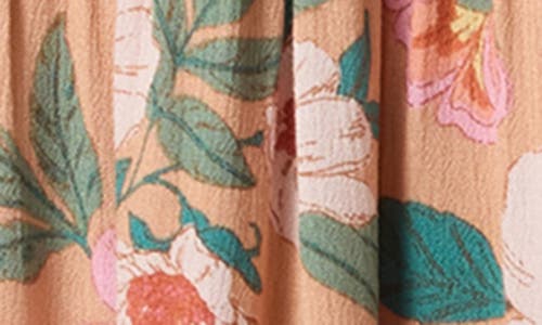O'neill Esther Camella Print Sleeveless Tiered Maxi Dress In Brown