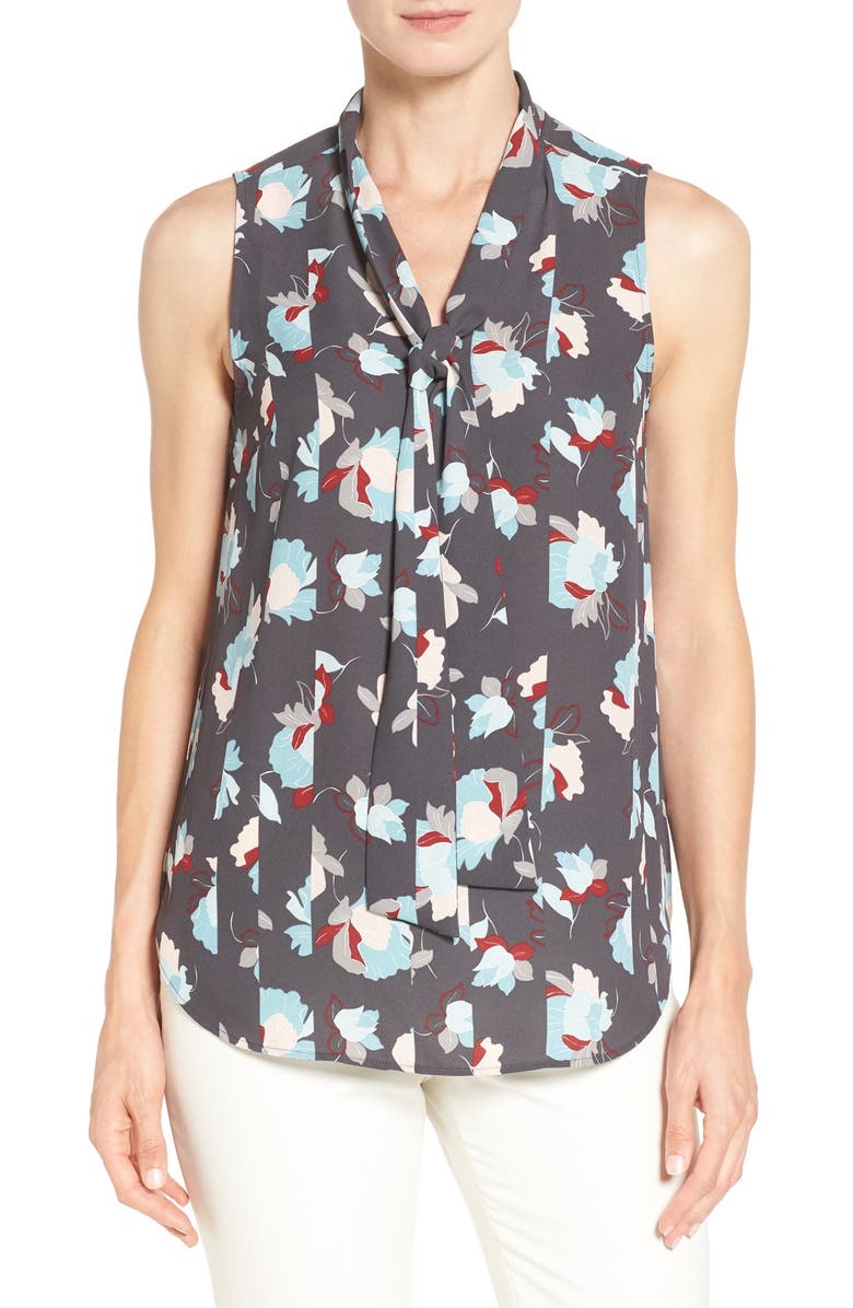 Halogen<sup>®</sup> Tie Neck Sleeveless Blouse, Main, color, 