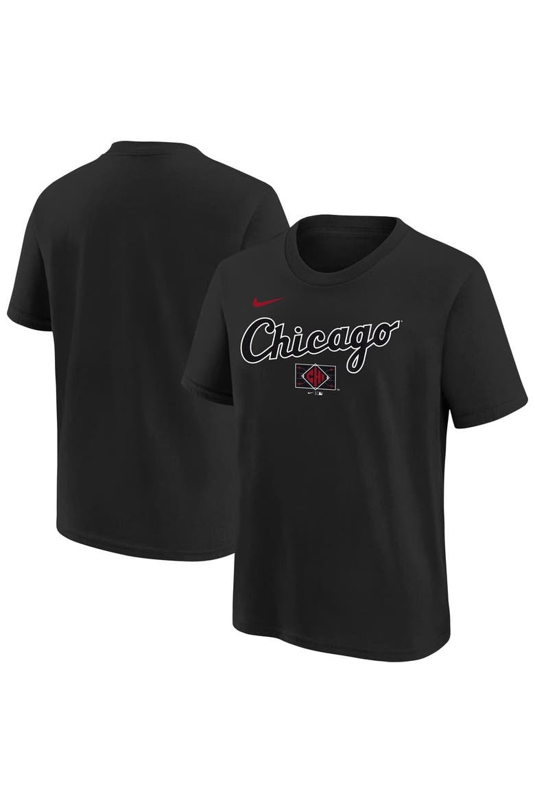 Youth Nike  Black Chicago White Sox 2025 City Connect Wordmark T-Shirt, Main, color, Black