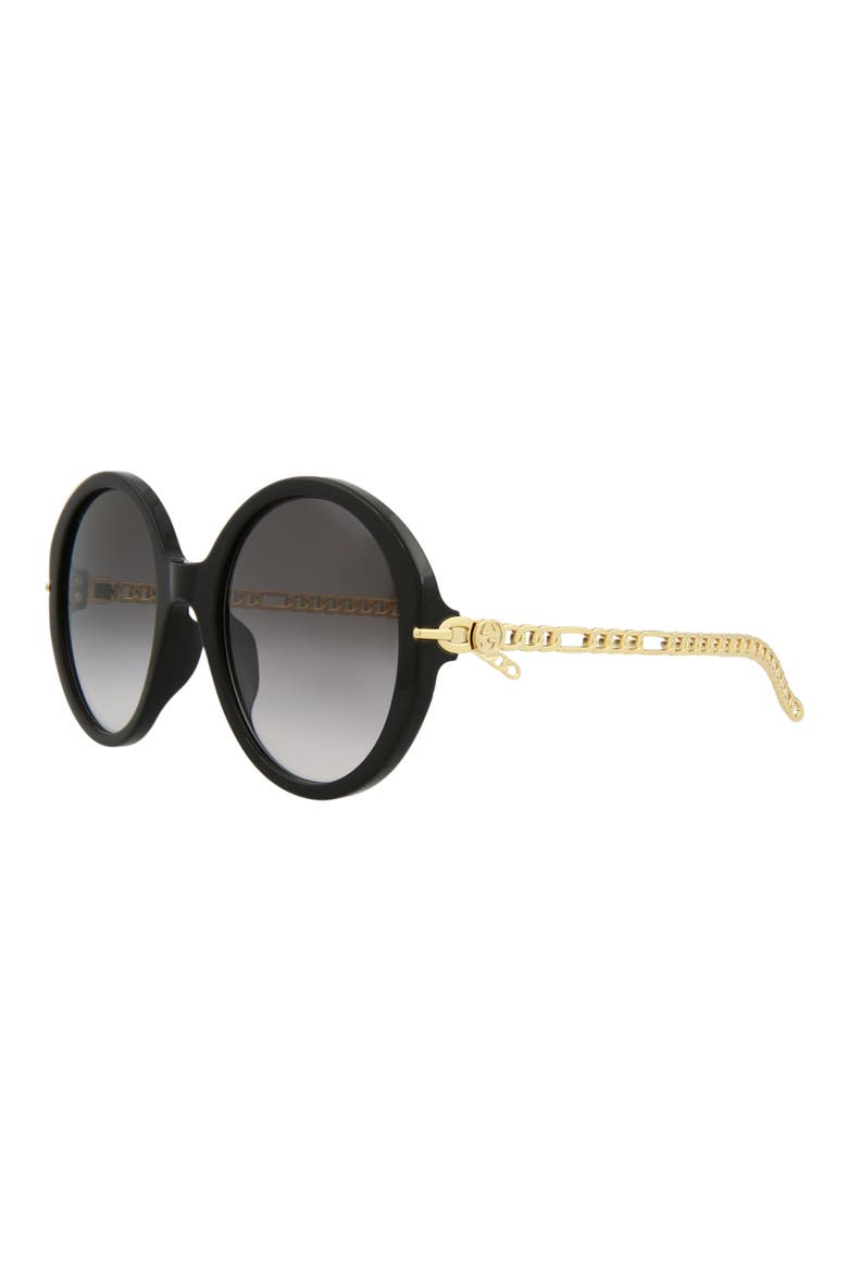 56mm Oversize Sunglasses, Alternate, color, BLACK GOLD GREY