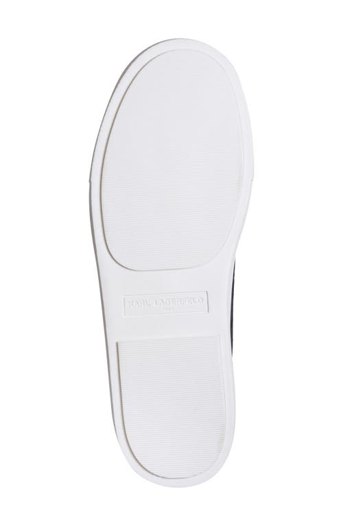 Karl Lagerfeld Paris Cate Pin Logo Low Top Sneaker In Black