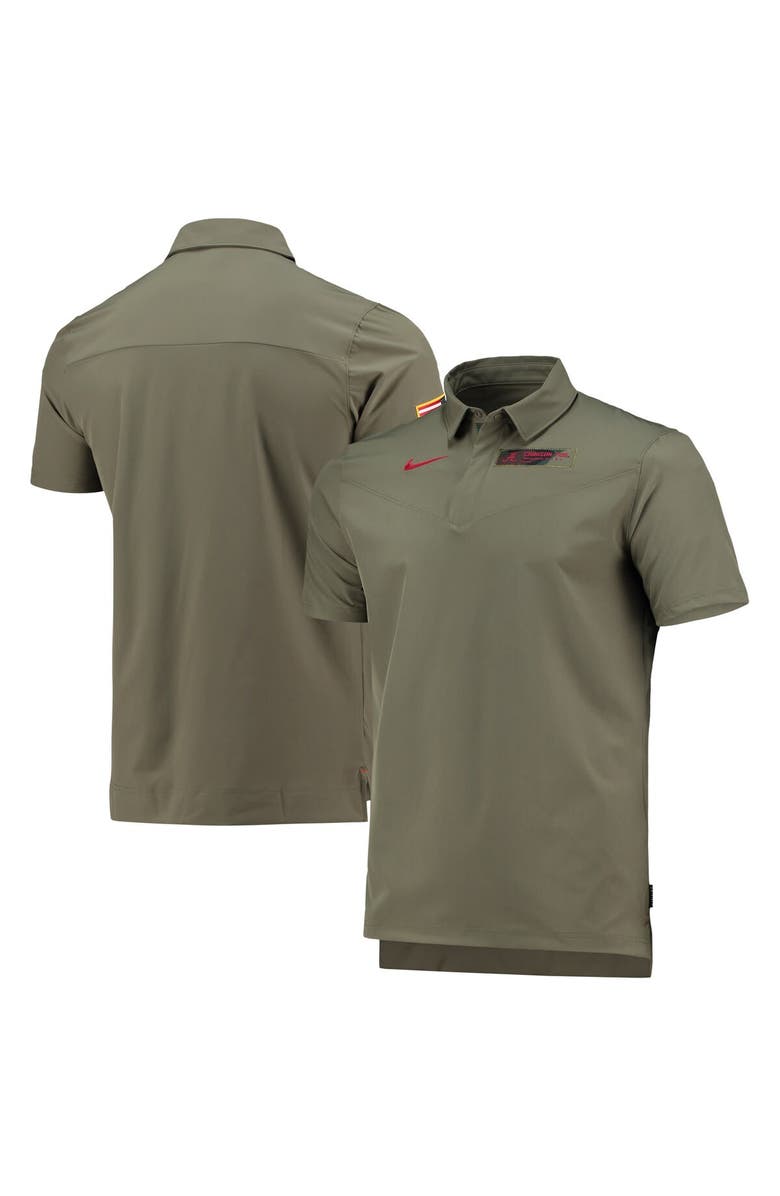 Nike Men's Nike Olive Alabama Crimson Tide UV Collegiate Performance Polo, Main, color, 