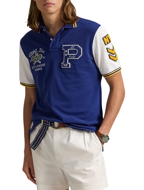 POLO RALPH LAUREN POLO RALPH LAUREN BIG & TALL VARSITY-INSPIRED MESH POLO SHIRT