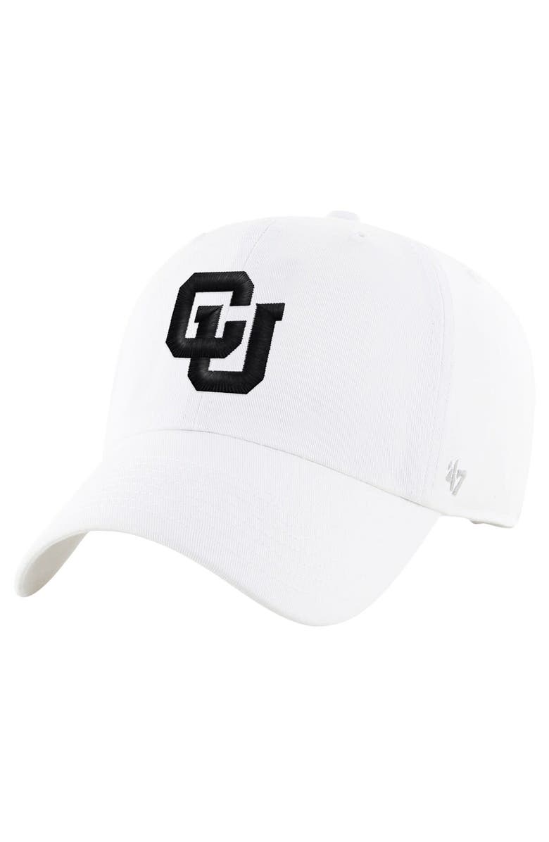 '47 Men's '47 White Colorado Buffaloes Clean Up Adjustable Hat, Main, color, White