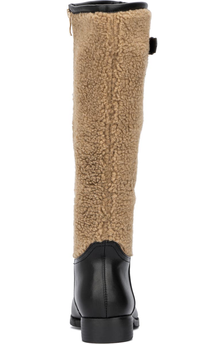 TORGEIS Misty Faux Fur Trimmed Tall Boot, Alternate, color, Black