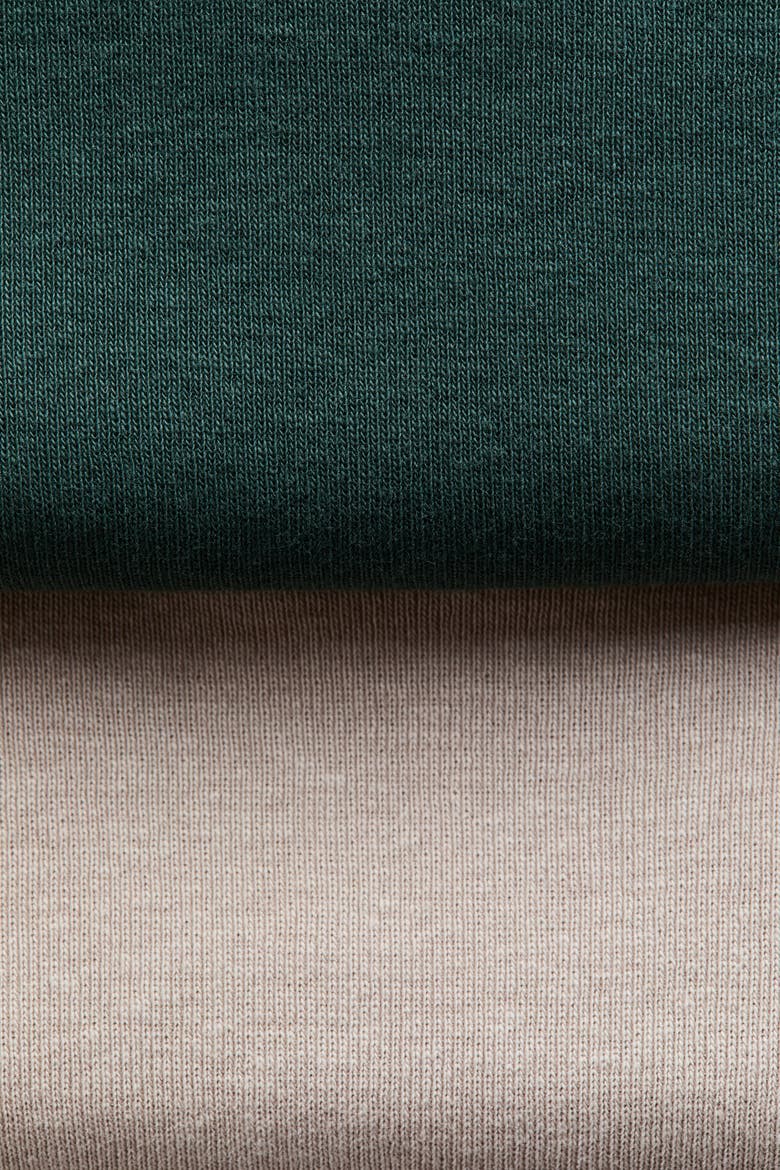 2-Pack Cotton Henley Shirts, Alternate, color, Dark green/beige