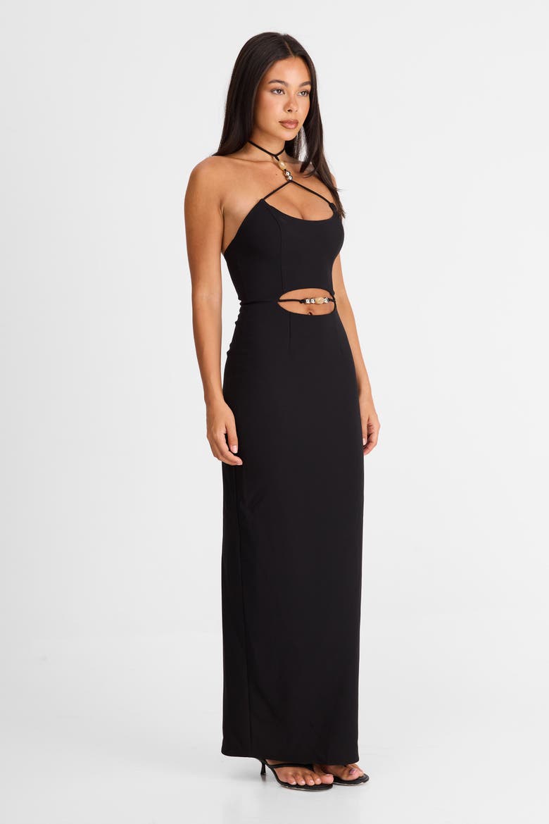 Mina Maxi Dress, Alternate, color, Black