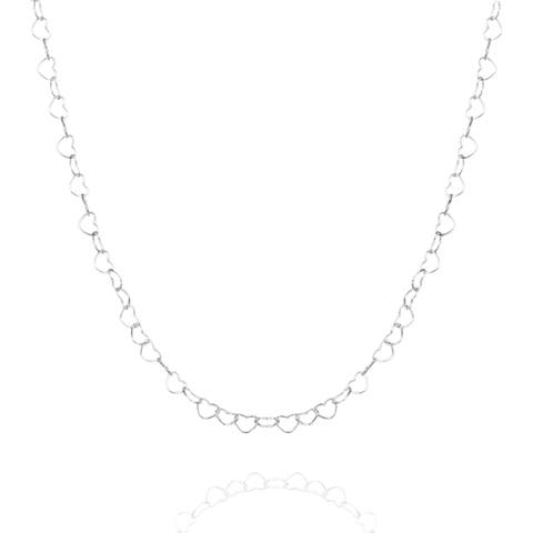 Love Heart Sterling Silver Chain Necklace
