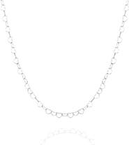 Spero London Love Heart Sterling Silver Chain Necklace