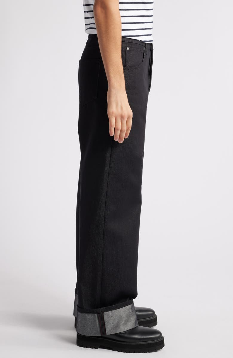VAYDER Cuff Wide Leg Jeans, Alternate, color, Black Lustre