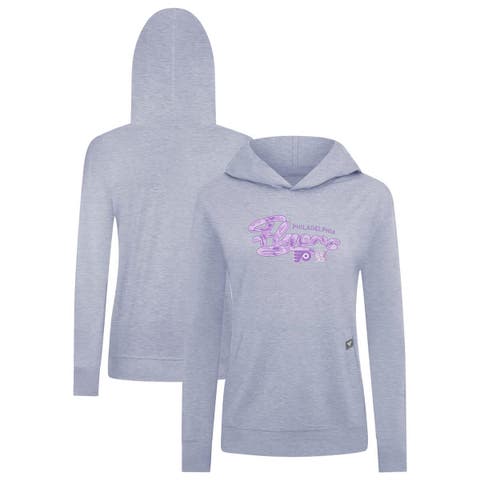 Women's Levelwear  Heather Gray Philadelphia Flyers Hockey Fights Cancer Relay Pullover Hoodie