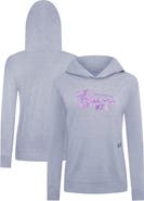LEVELWEAR Women's Levelwear Heather Gray Philadelphia Flyers Hockey Fights Cancer Relay Pullover Hoodie