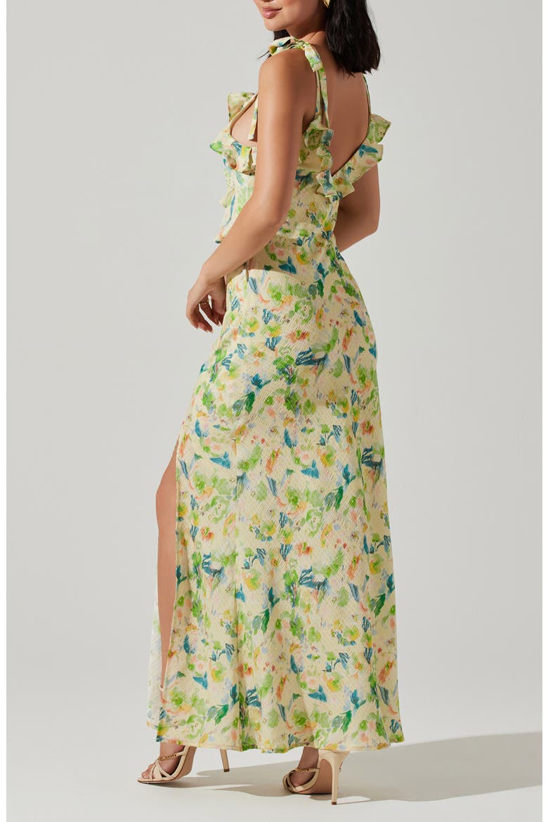 Sorbae Floral Print Sleeveless Dress, Alternate, color, YELLOW GREEN FLORAL