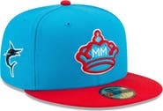 New Era Men's New Era Blue/Red Miami Marlins 2021 City Connect 59FIFTY Fitted Hat