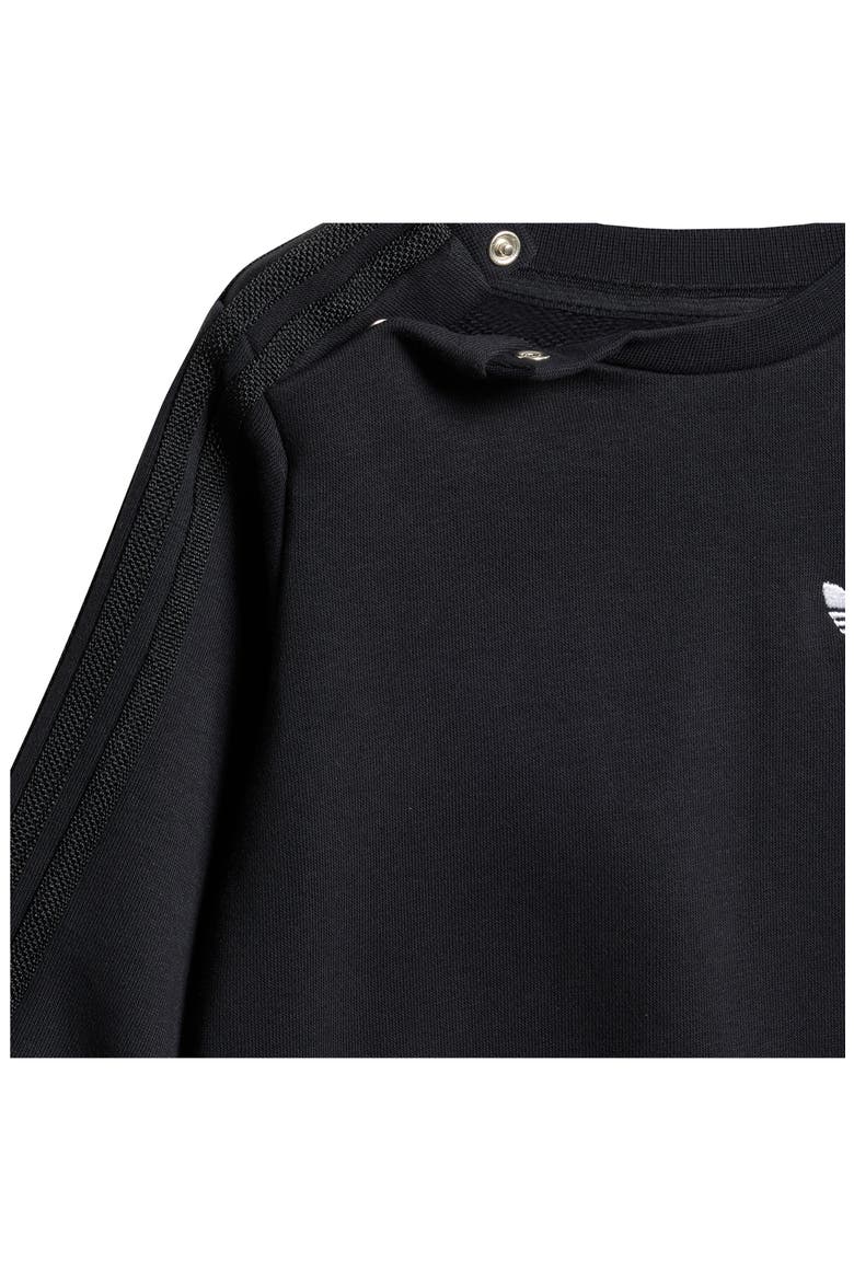Kids' Denim Crew Set, Alternate, color, BLACK