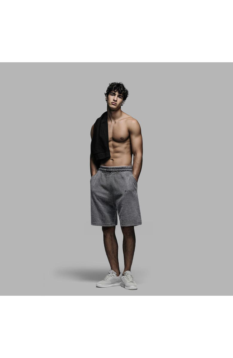 Blvck Acid Wash Shorts, Alternate, color, Grey