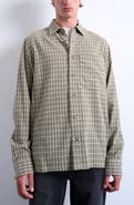 Topman Grid Check Relaxed Button-Up Shirt