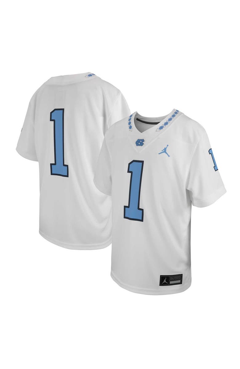 Jordan Brand Youth Jordan Brand #1 White North Carolina Tar Heels Untouchable Replica Game Jersey, Main, color, White