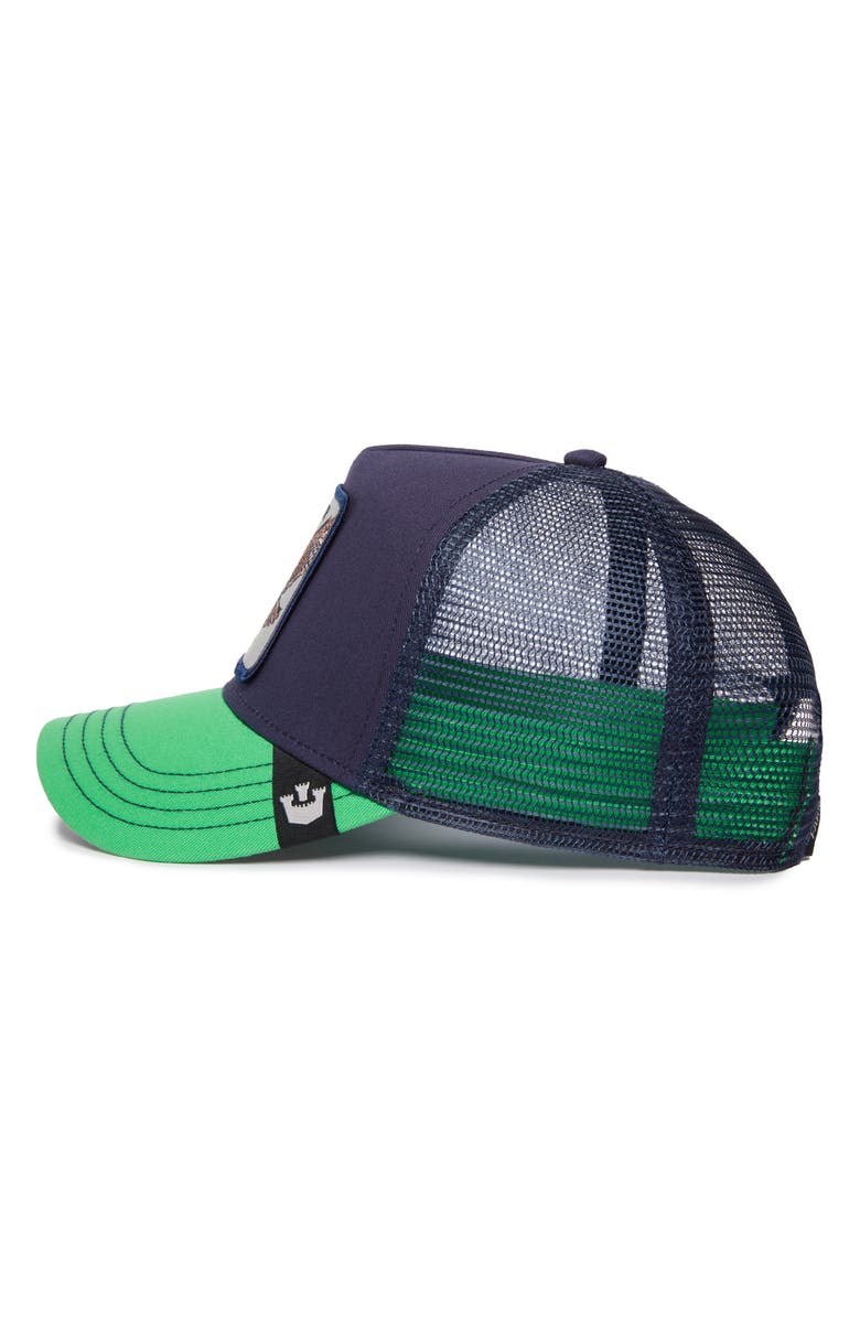 Goorin Bros. The Predator Bird Trucker Hat, Alternate, color, Navy