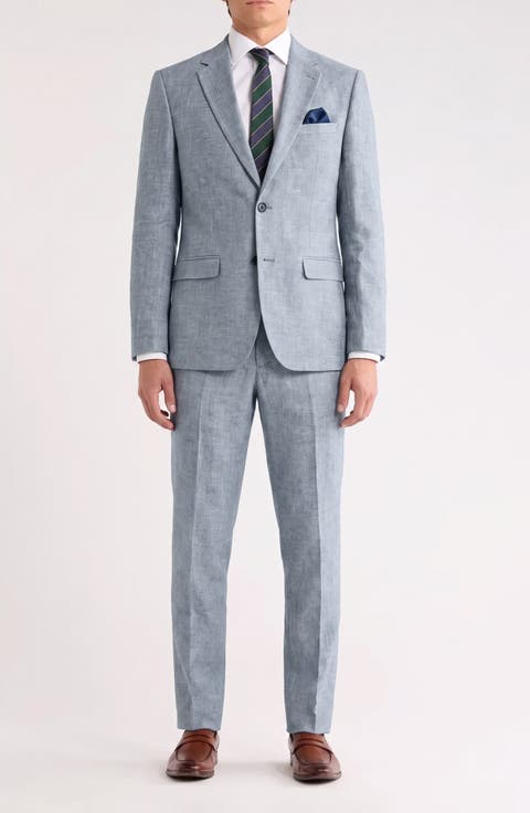 Cotton & Linen Two Button Suit