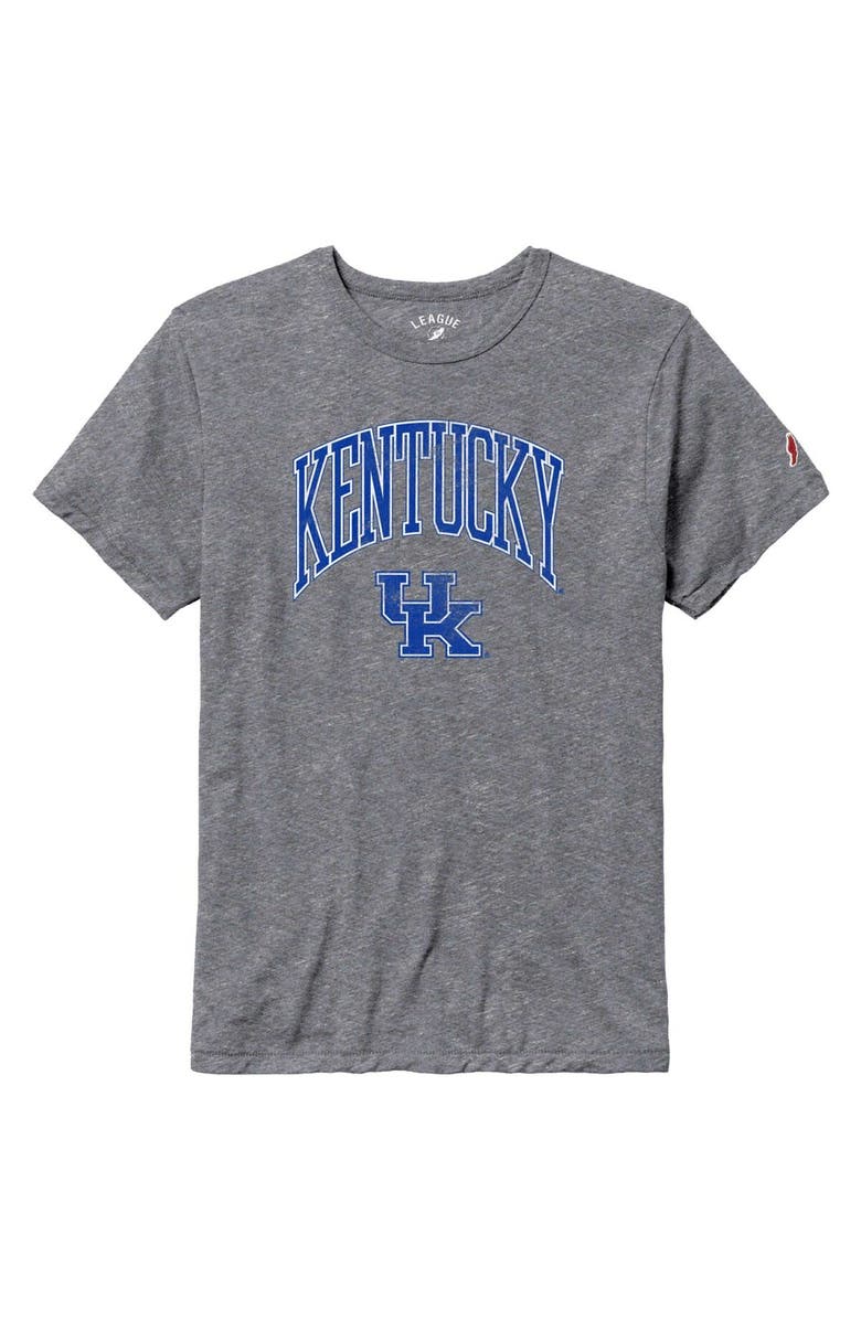 LEAGUE COLLEGIATE WEAR Men's League Collegiate Wear Heather Gray Kentucky Wildcats Tall Arch Victory Falls Tri-Blend T-Shirt, Alternate, color, Heather Gray