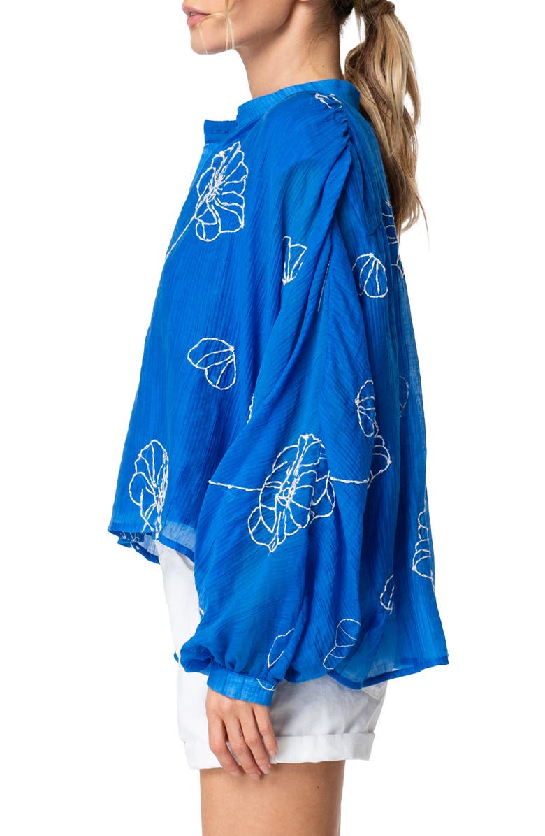 CIEBON Alzena Buttoned Top, Alternate, color, Cobalt Blue