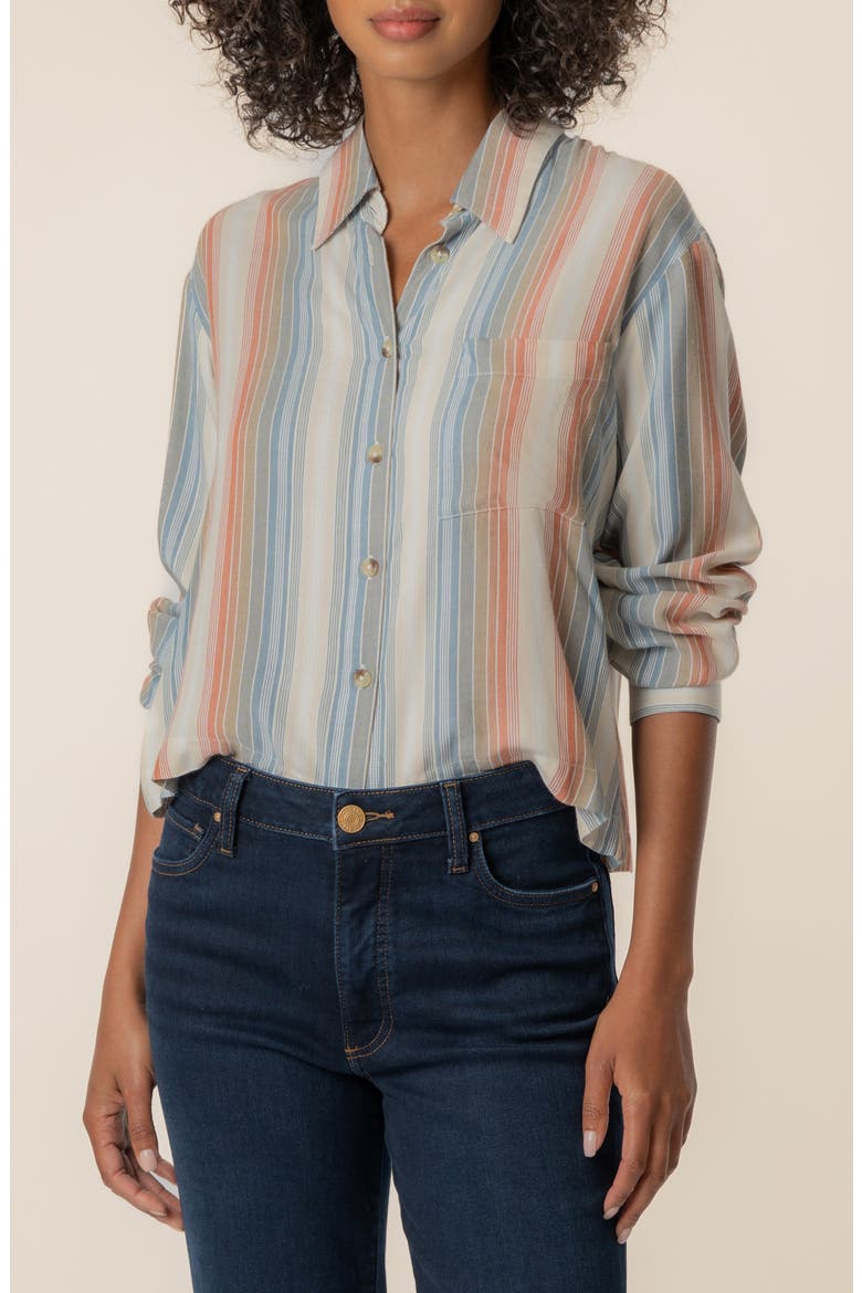 Tabitha Stripe Shirt, Main, color, CREAM