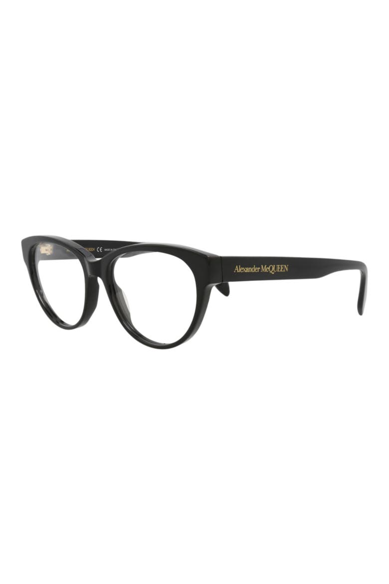 Core 52mm Cat Eye Optical Glasses, Alternate, color, BLACK BLACK TRANSPARENT