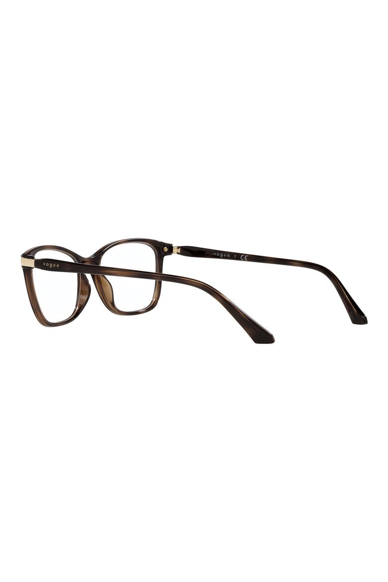 53mm Pillow Optical Glasses, Alternate, color, BROWN
