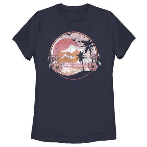 Women's Lost Gods Vintage Tropical Vibes  Graphic T-Shirt