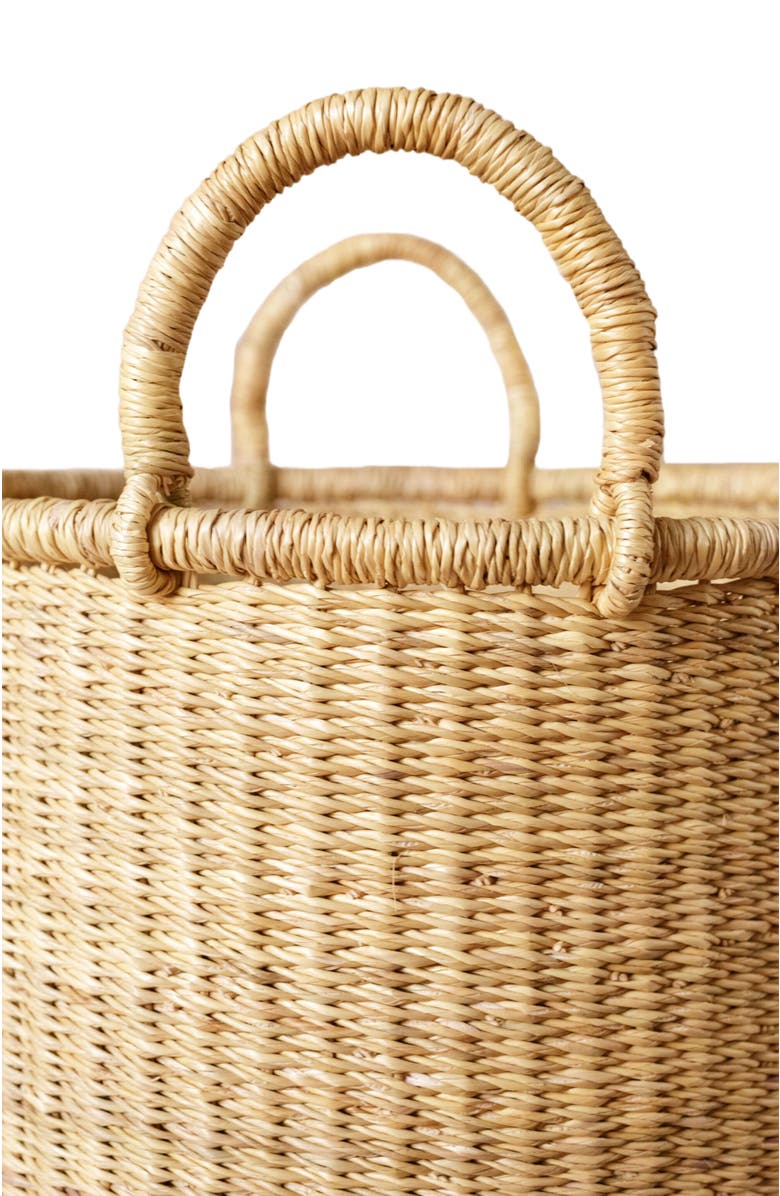 indego africa Bolga Floor Basket with Handles, Alternate, color, Natural