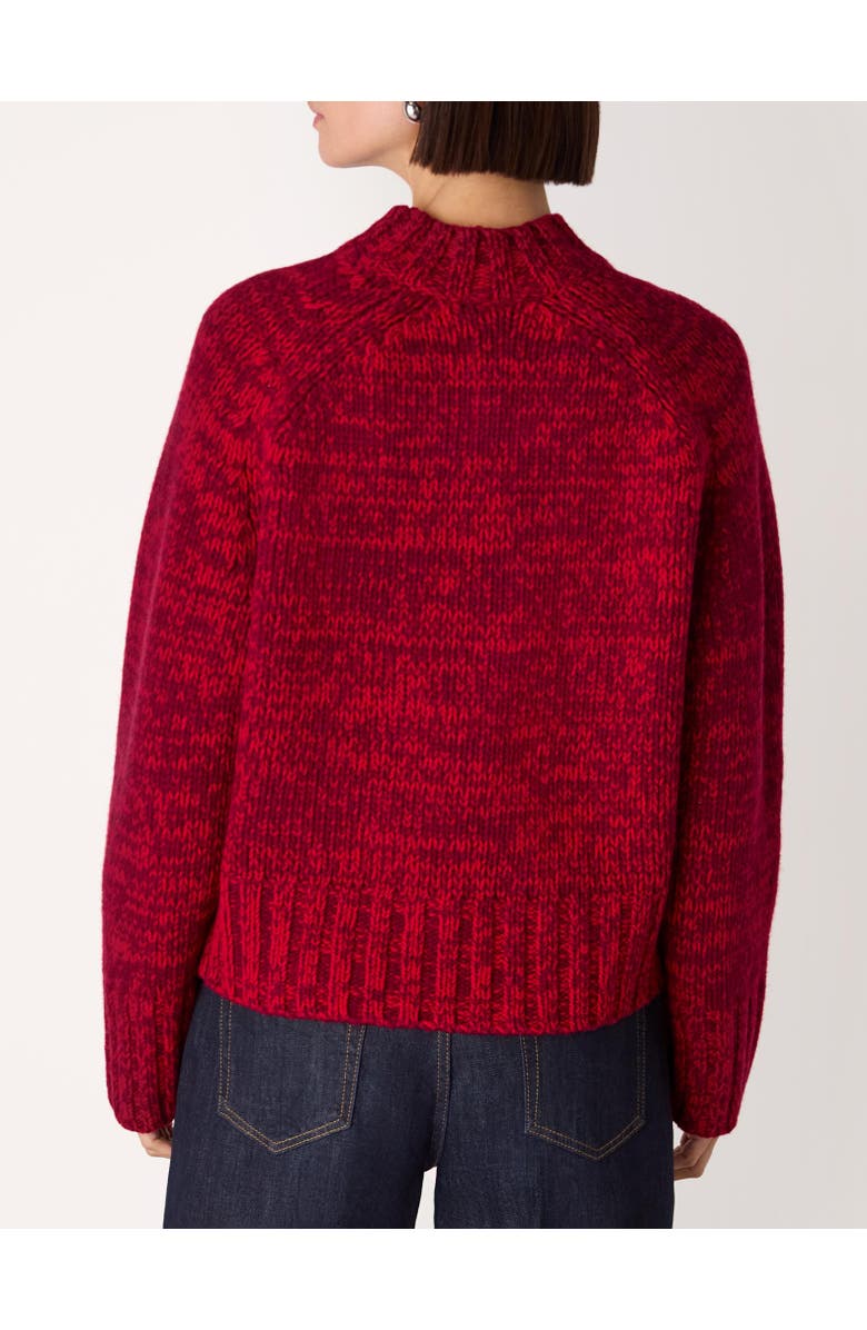 Whistles Chunky Wool Fleck Knit Sweater, Alternate, color, Red/Multi