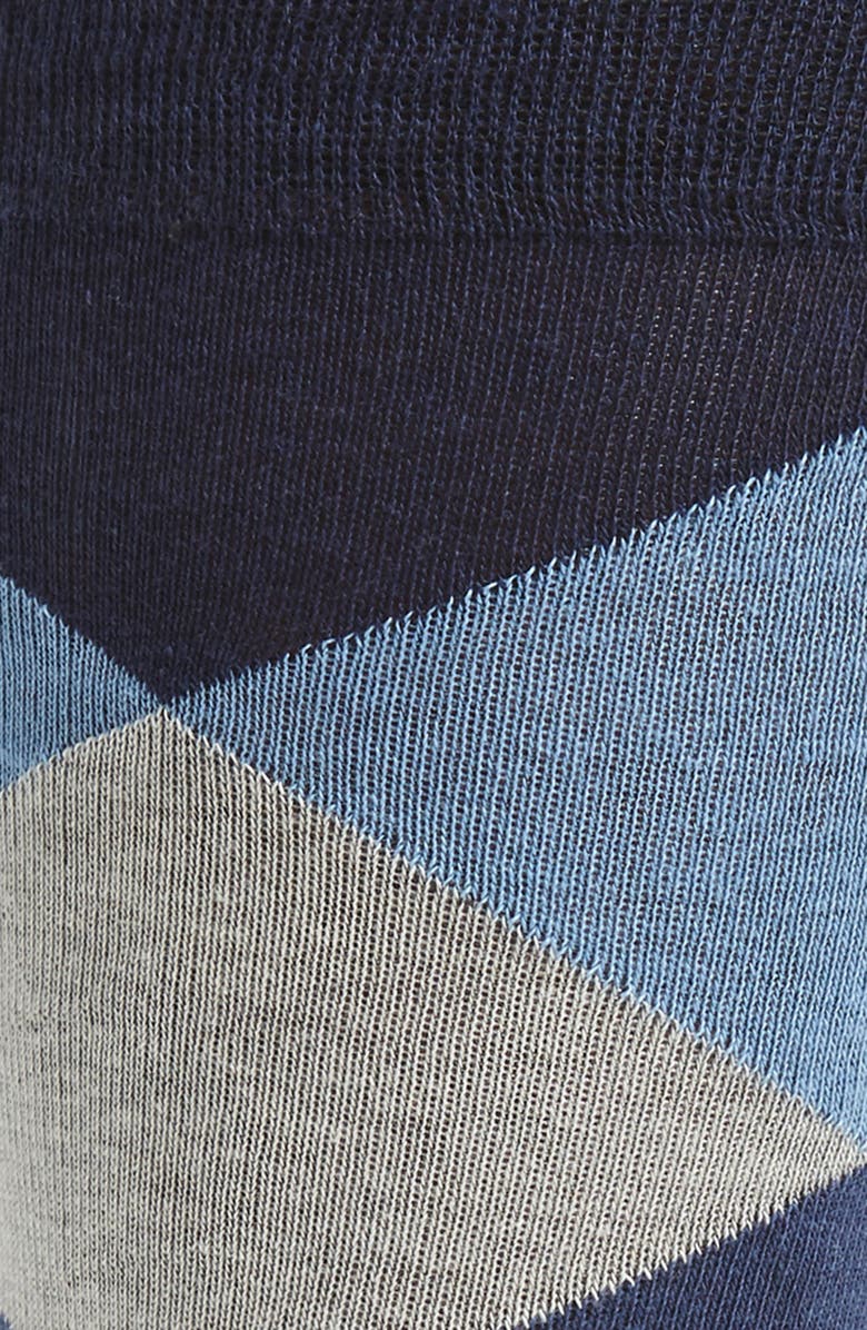 Cole Haan Large Diamond Crew Socks, Alternate, color, Marine Blue